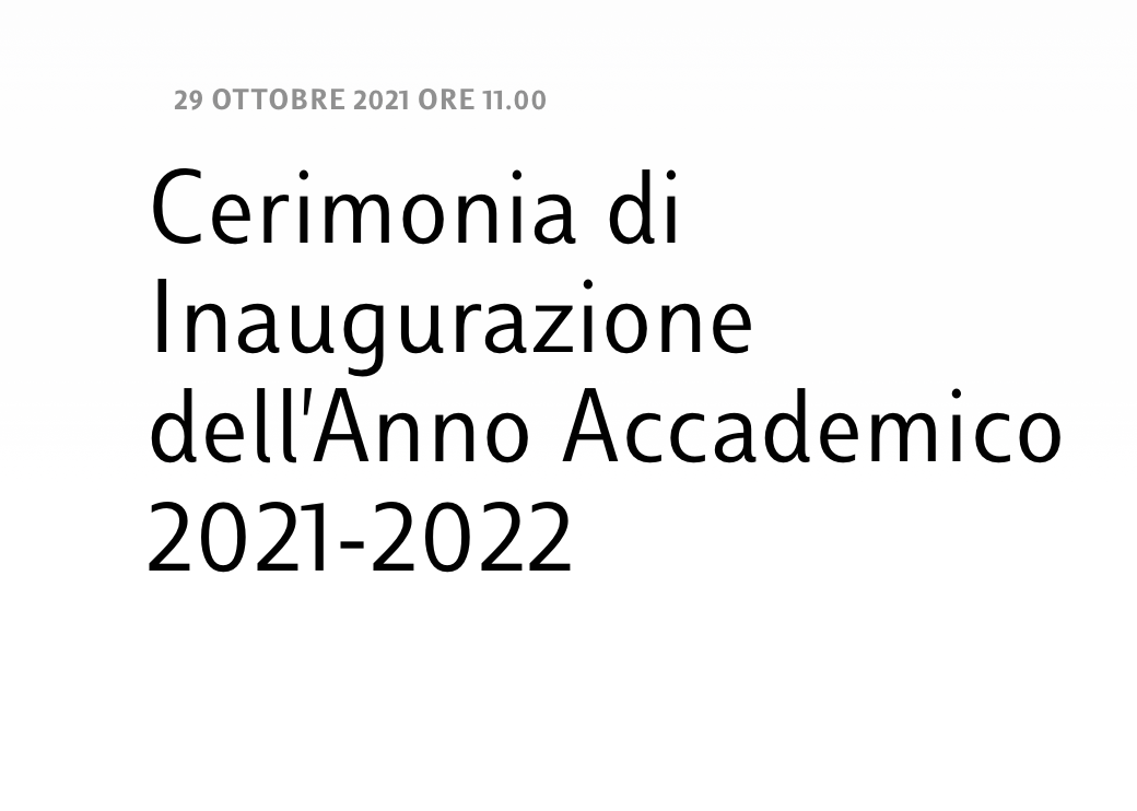 Cerimonia di Inaugurazione dell'Anno Accademico 2021-2022 LUISS